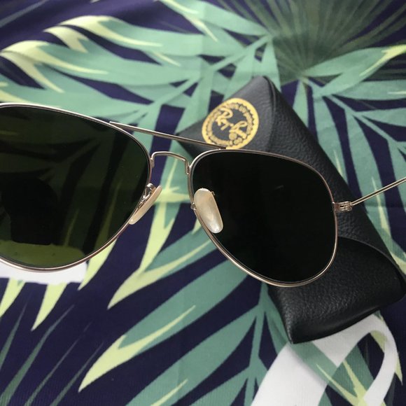 Ray-Ban Aviator Flash POLARIZED Gold Sunglasses RB3025